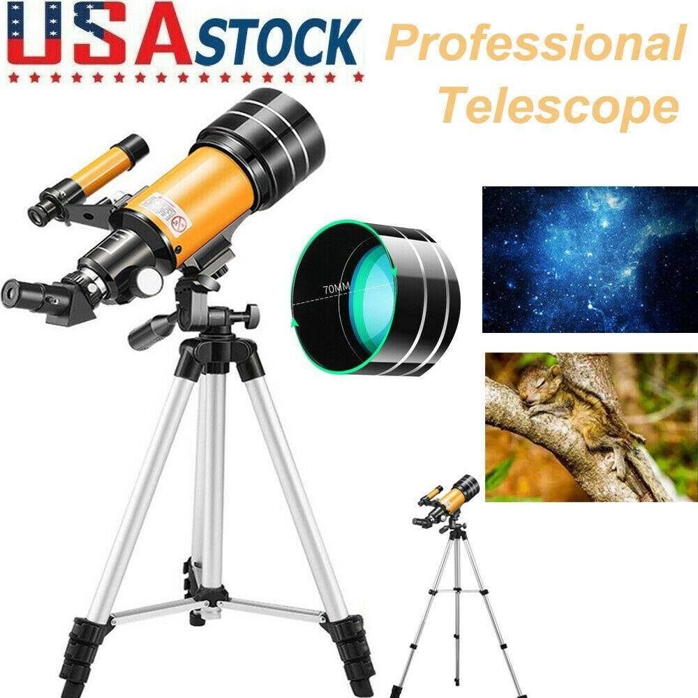 Turbo 70mm Refractor Telescope for Kids – Beginner Star Gazing Telescope with Adjustable Tripod