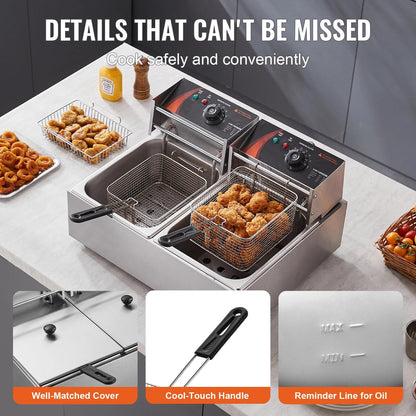 Turbo 25Qt Commercial Electric Deep Fryer