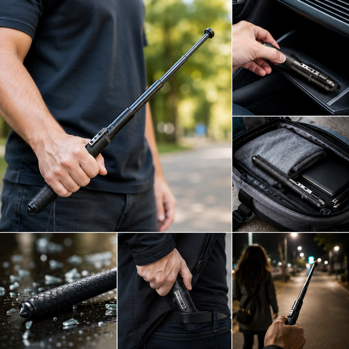 Turbo Cables – Automatic Self-Defense Walking Stick | Quick-Deploy Mechanism, Adjustable Height, Ergonomic Grip & Enhanced Stability