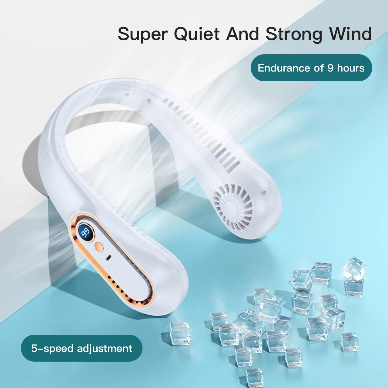 TurboAir™ Digital Bladeless Neck Fan with LED Display