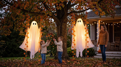 Turbo Cables – Illuminated Swinging Halloween Ghost Decoration