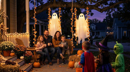 Turbo Cables – Illuminated Swinging Halloween Ghost Decoration